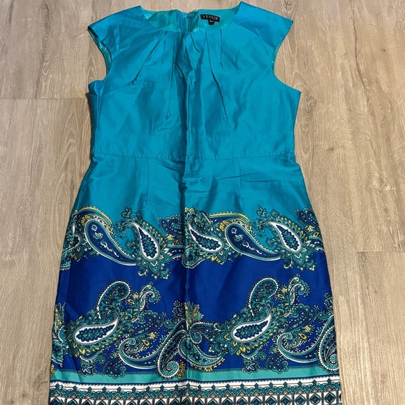 Venus Elegant Blue Paisley Dress - Picture 1 of 2